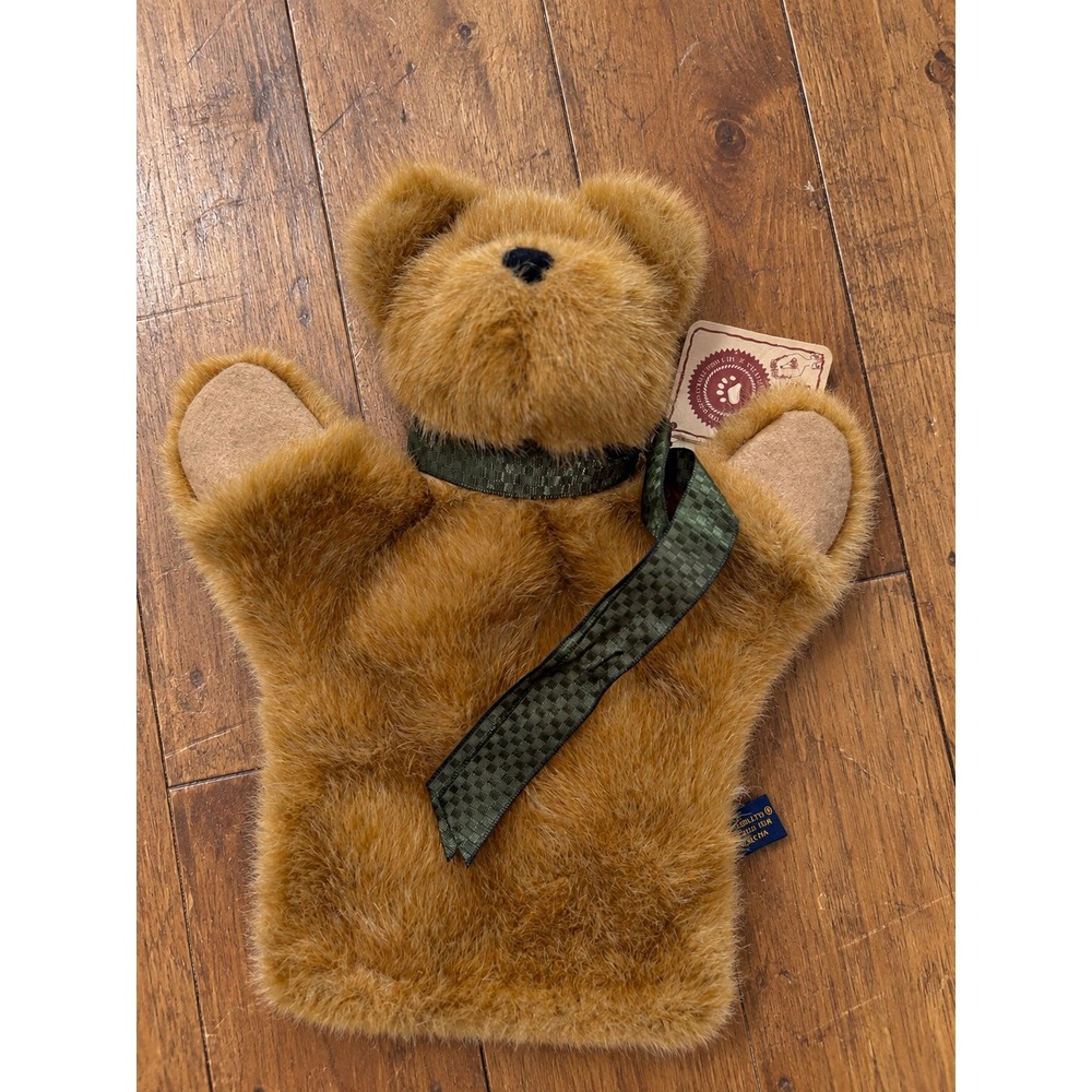 NWT VTG Boyds Bears Fuzzmitts Hand Puppet Plush Brown Collectible Gift
